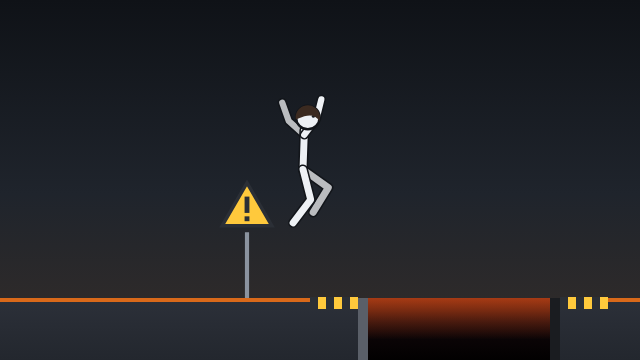 StickRun obstacle: Pit – scene from the game
